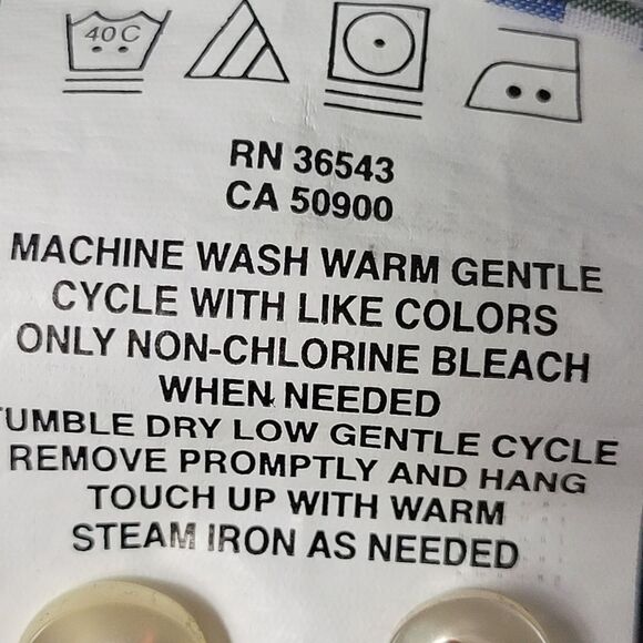 Tommy Hilfiger Mens Size M Checkered Long Sleeve Button Down Blue Green Shirt - Picture 13 of 14